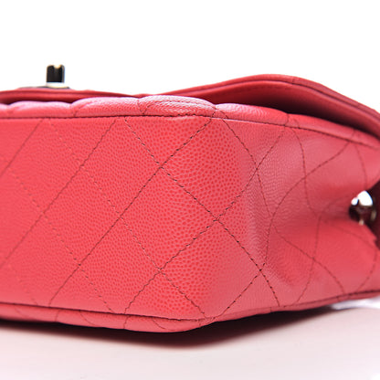 Chanel Caviar Quilted Mini Rectangular Flap Dark Pink 9 of 11