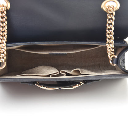Gucci Soft Microguccissima Medium Emily Chain Shoulder Bag Blue 5 of 14