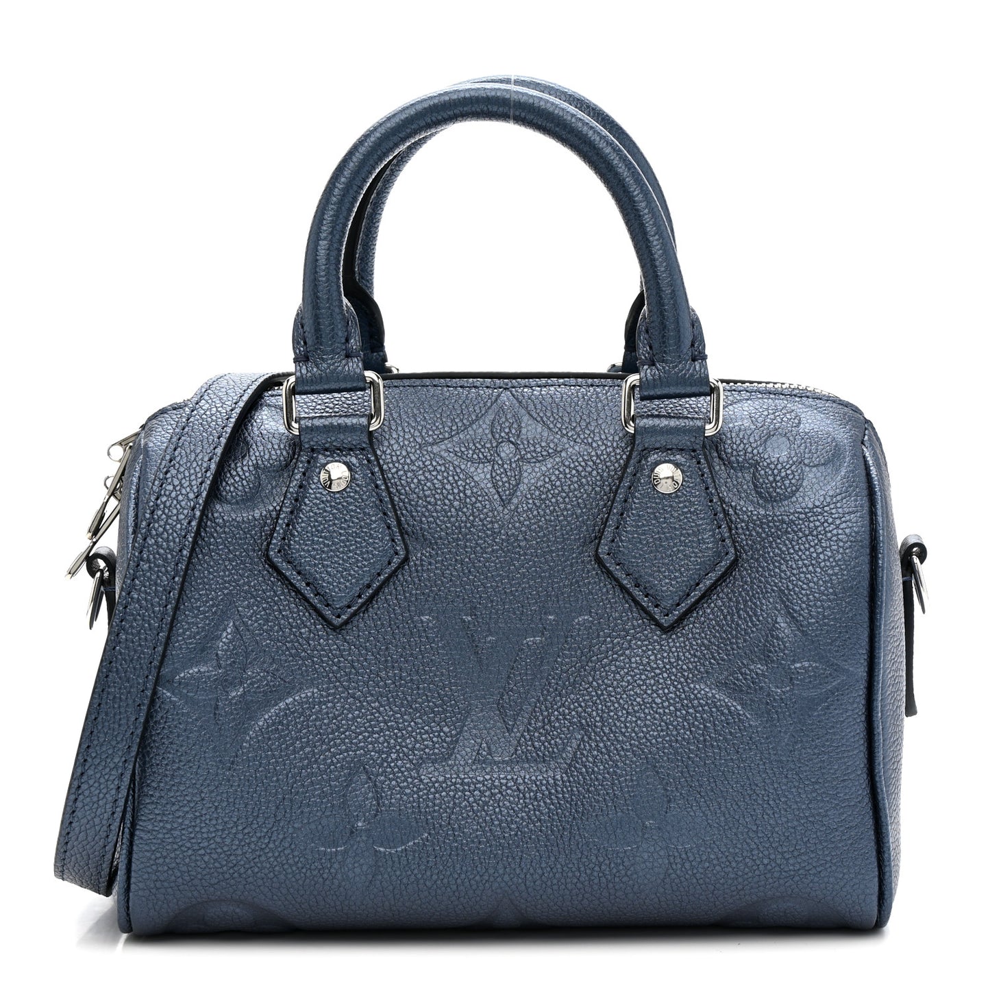 Metallic Empreinte Monogram Giant Speedy Bandouliere 20 Navy Nacre