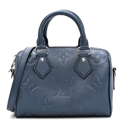 Louis Vuitton Metallic Empreinte Monogram Giant Speedy Bandouliere 20 Navy Nacre 1 of 11