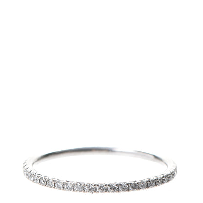 Tiffany 18K White Gold Diamond Metro Ring 7 1 of 7