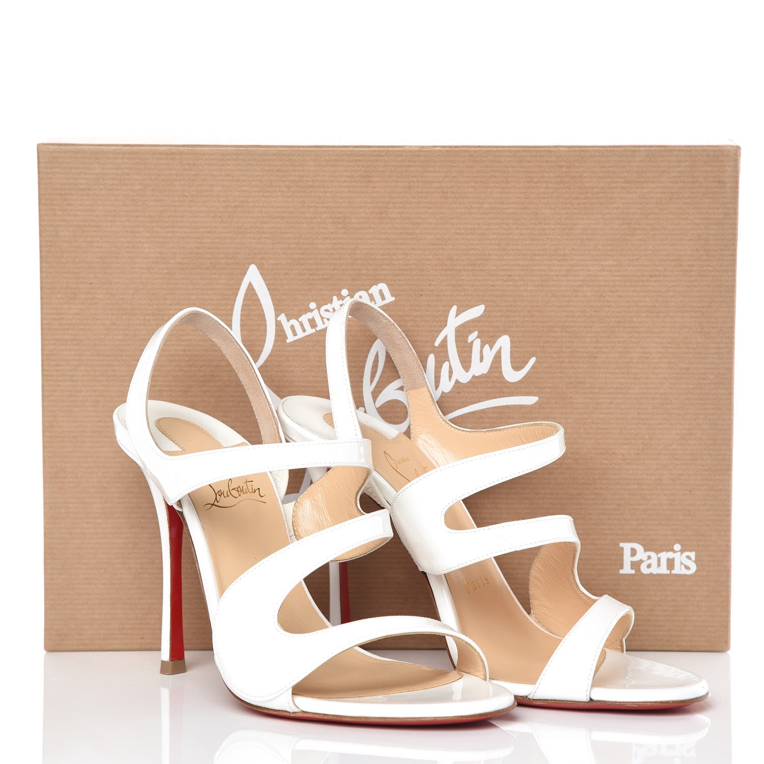 Christian Louboutin Patent Vavazou 100 Sandals 36 Latte 9 of 9