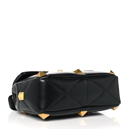 Valentino Garavani Nappa Medium Roman Stud Shoulder Bag Black 4 of 8