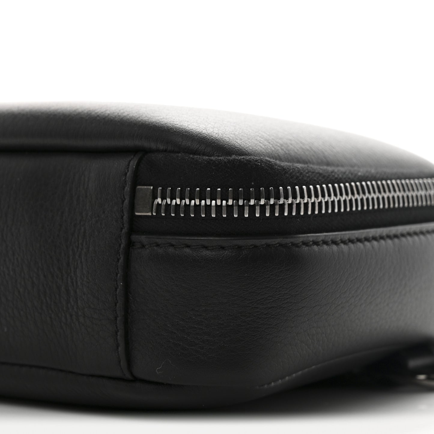 Calfskin Lacquered Vlogo Crossbody Bag Black