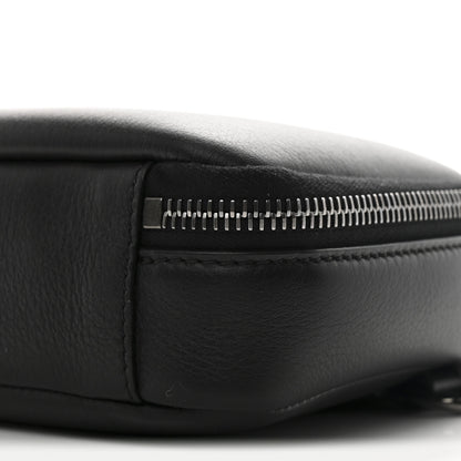 Valentino Garavani Calfskin Lacquered Vlogo Crossbody Bag Black 9 of 9