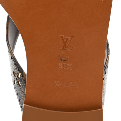 Louis Vuitton Monogram Sunny Flat Thong Sandals 38.5 Brown 7 of 10