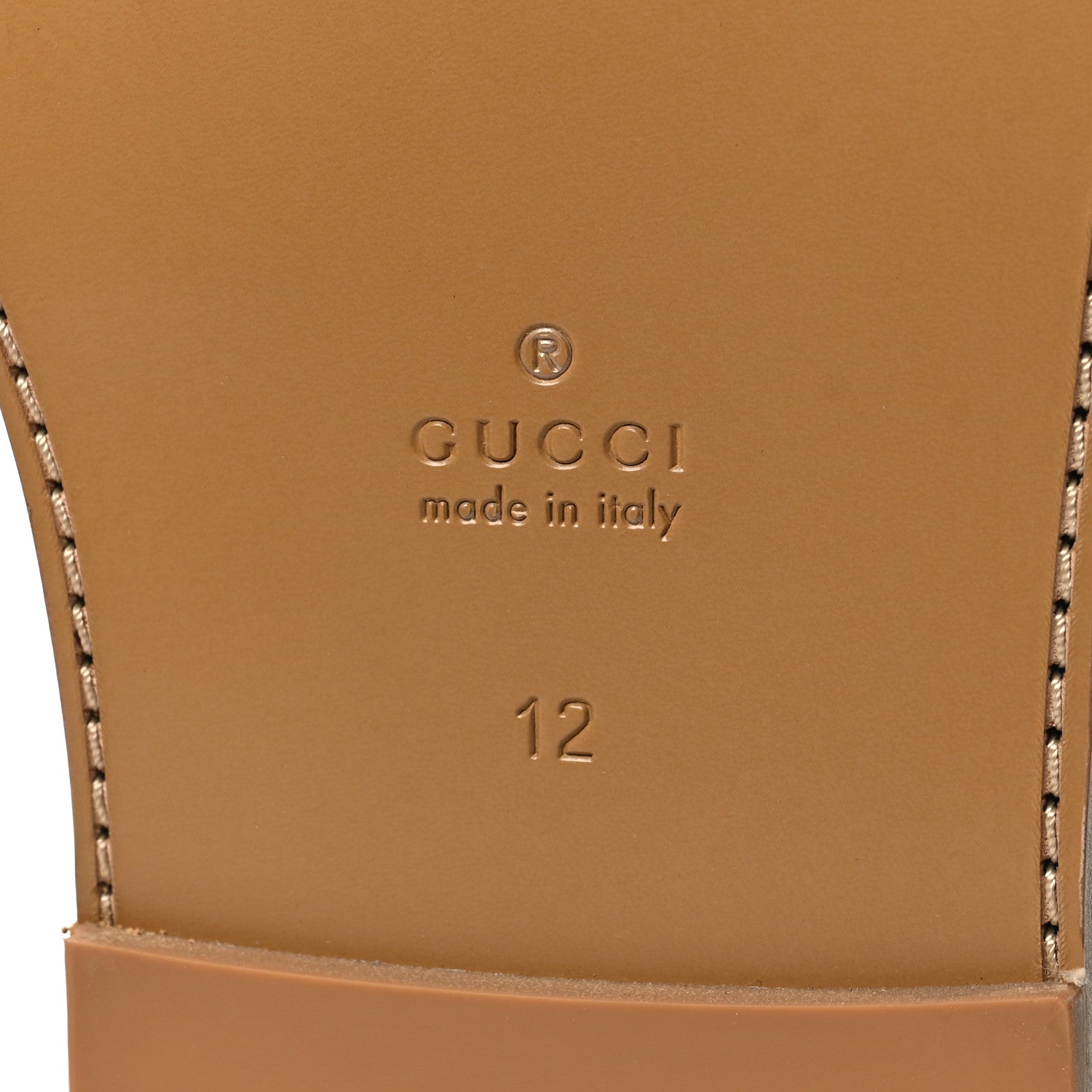 Gucci Cosmos Softy Calfskin Interlocking G Cut Out Mens Sandal 12 Harness Brown 7 of 8
