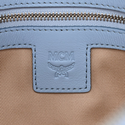 MCM Visetos Original Medium Pouch Light Blue Red 6 of 10