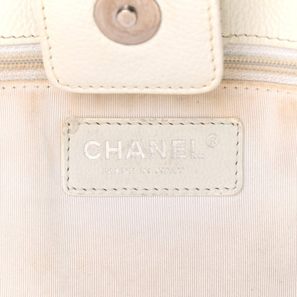 Chanel Calfskin Cerf Executive Shopper Tote White 5 of 24