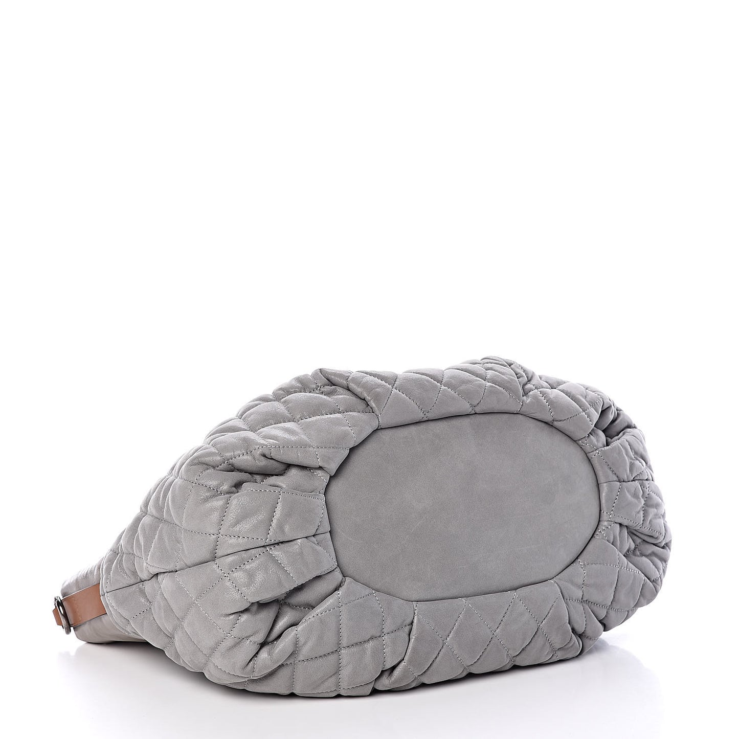 Iridescent Calfskin Quilted Small In The Mix Tote Grey