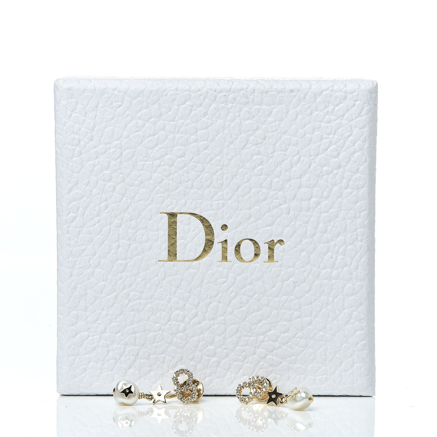 Crystal Pearl Shiny-D Earrings Gold