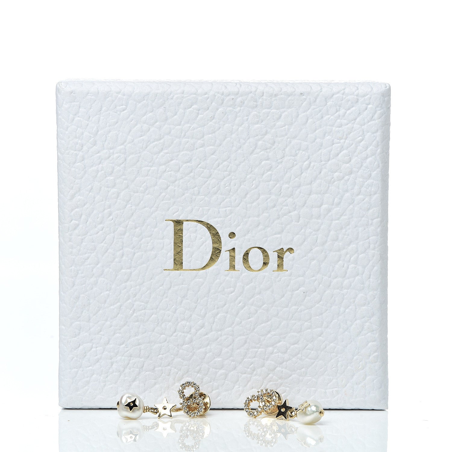 Christian Dior Crystal Pearl Shiny-D Earrings Gold 5 of 5