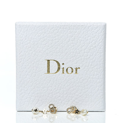 Christian Dior Crystal Pearl Shiny-D Earrings Gold 5 of 5