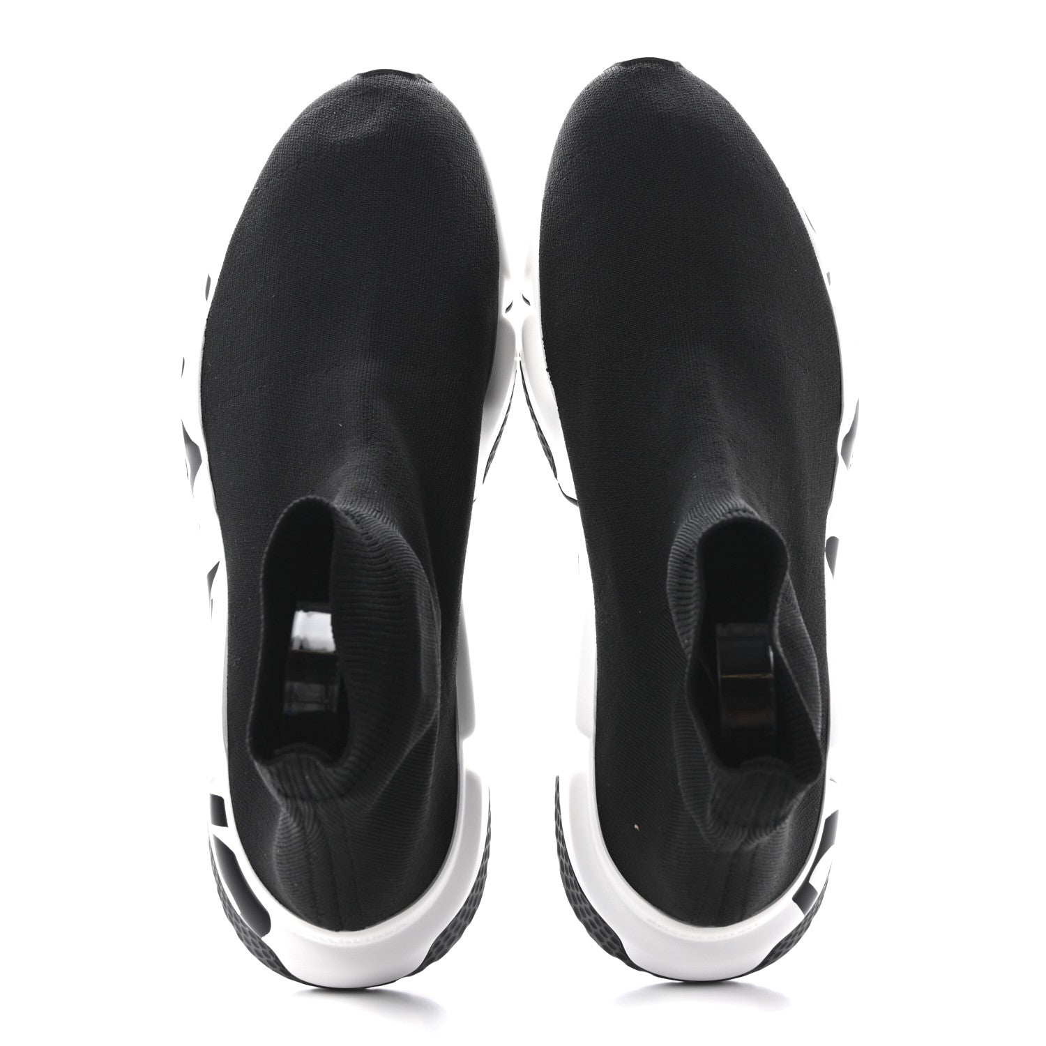 Balenciaga Neoprene Knit Mens Speed Graffiti Sneakers 46 Black White 2 of 10