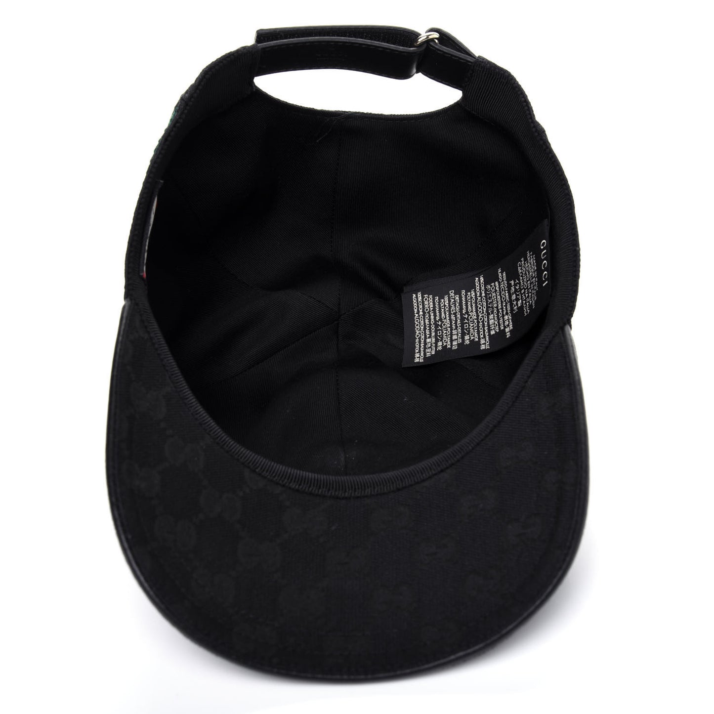 Monogram Web Baseball Hat M Black