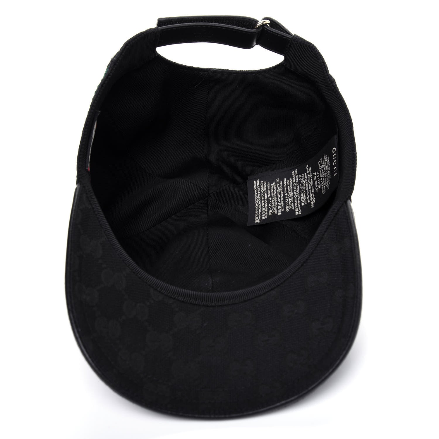 Gucci Monogram Web Baseball Hat M Black 6 of 10