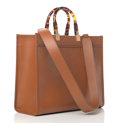 Fendi Vitello King Plexiglass Medium Fendi Sunshine Shopper Tote Cuoio 2 of 4