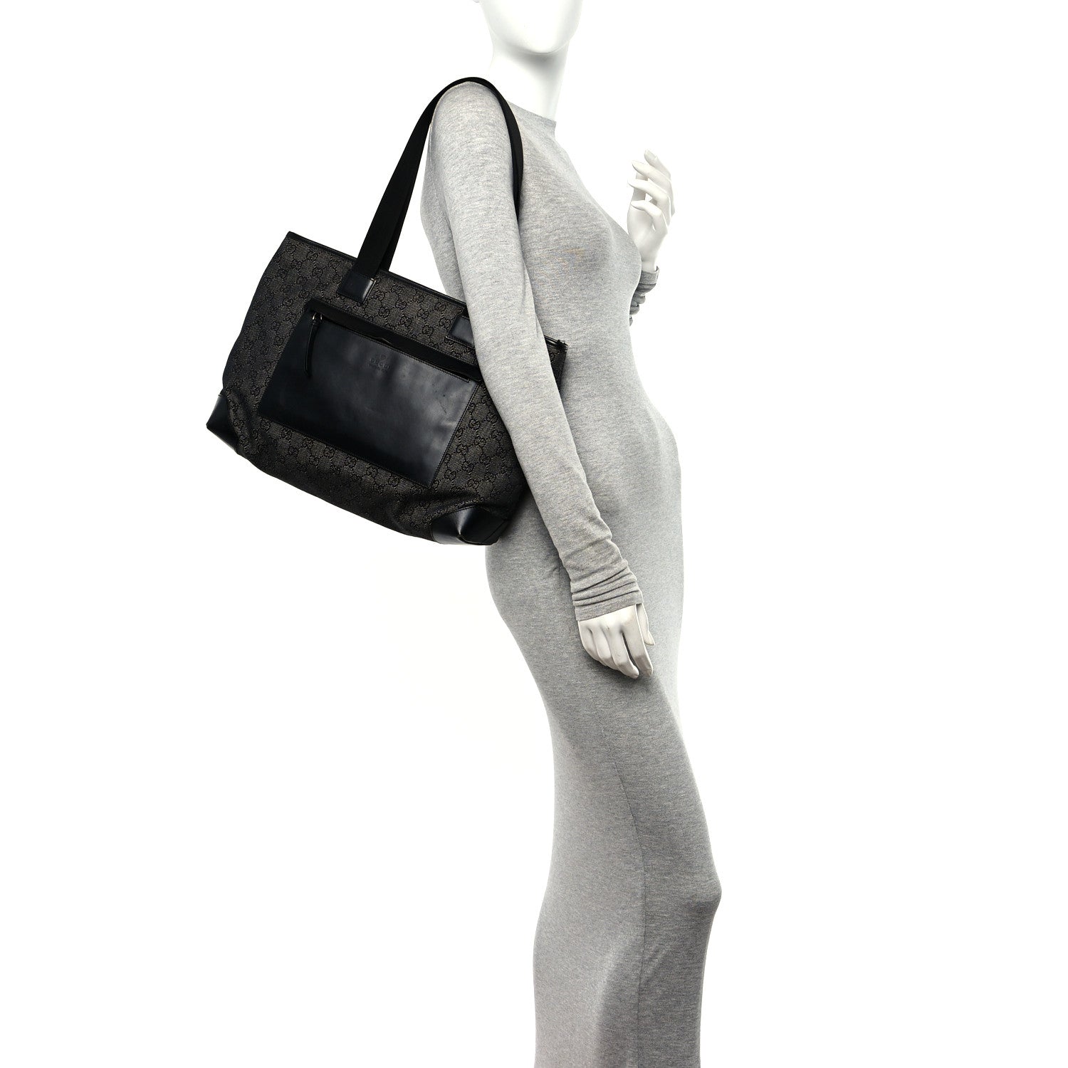 Gucci Monogram Tote Bag Black 3 of 12