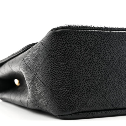 Chanel Caviar Quilted Jumbo Single Flap Black 9 of 11