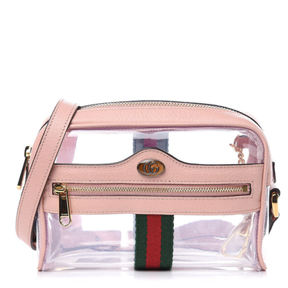 Gucci Vinyl Web Mini Ophidia Transparent Shoulder Bag Perfect Pink 1 of 8