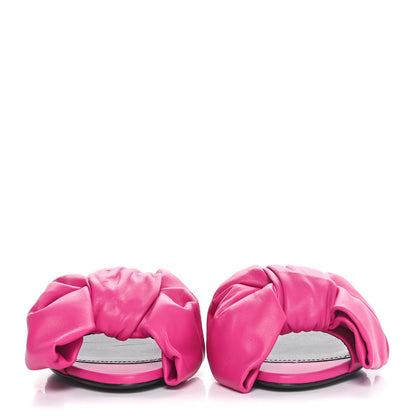 Balenciaga Soft Nappa Square Knife Bow Mule Sandals 37 Magenta Pink 3 of 10
