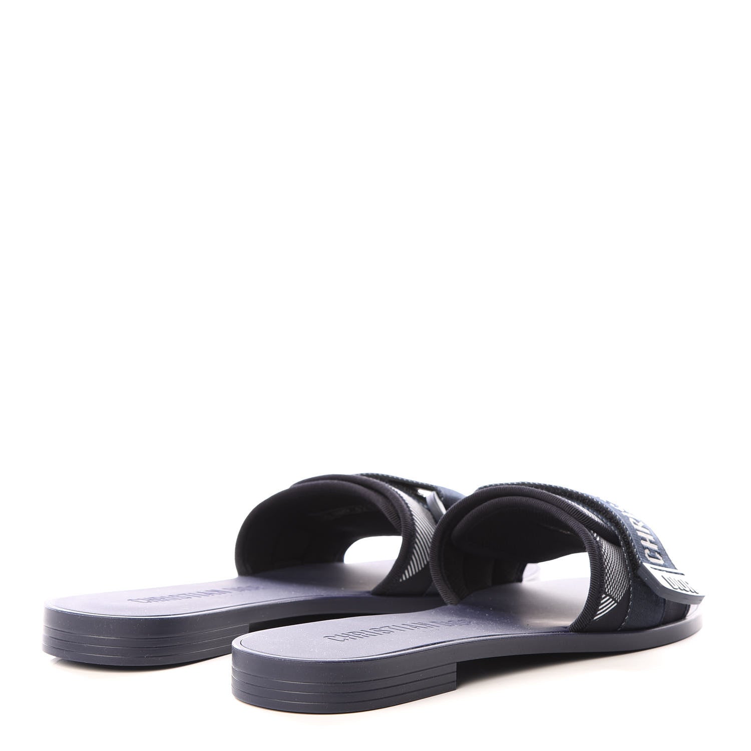 Christian Dior Canvas Dior(e)volution Mule Slide Sandals 42 Deep Blue 4 of 9