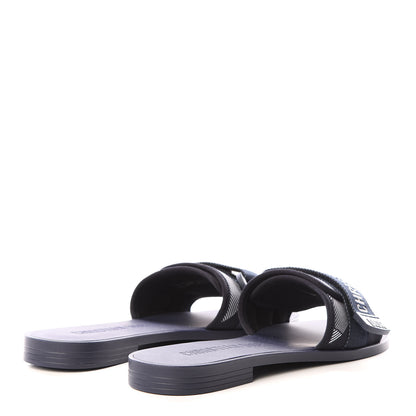 Christian Dior Canvas Dior(e)volution Mule Slide Sandals 42 Deep Blue 4 of 9