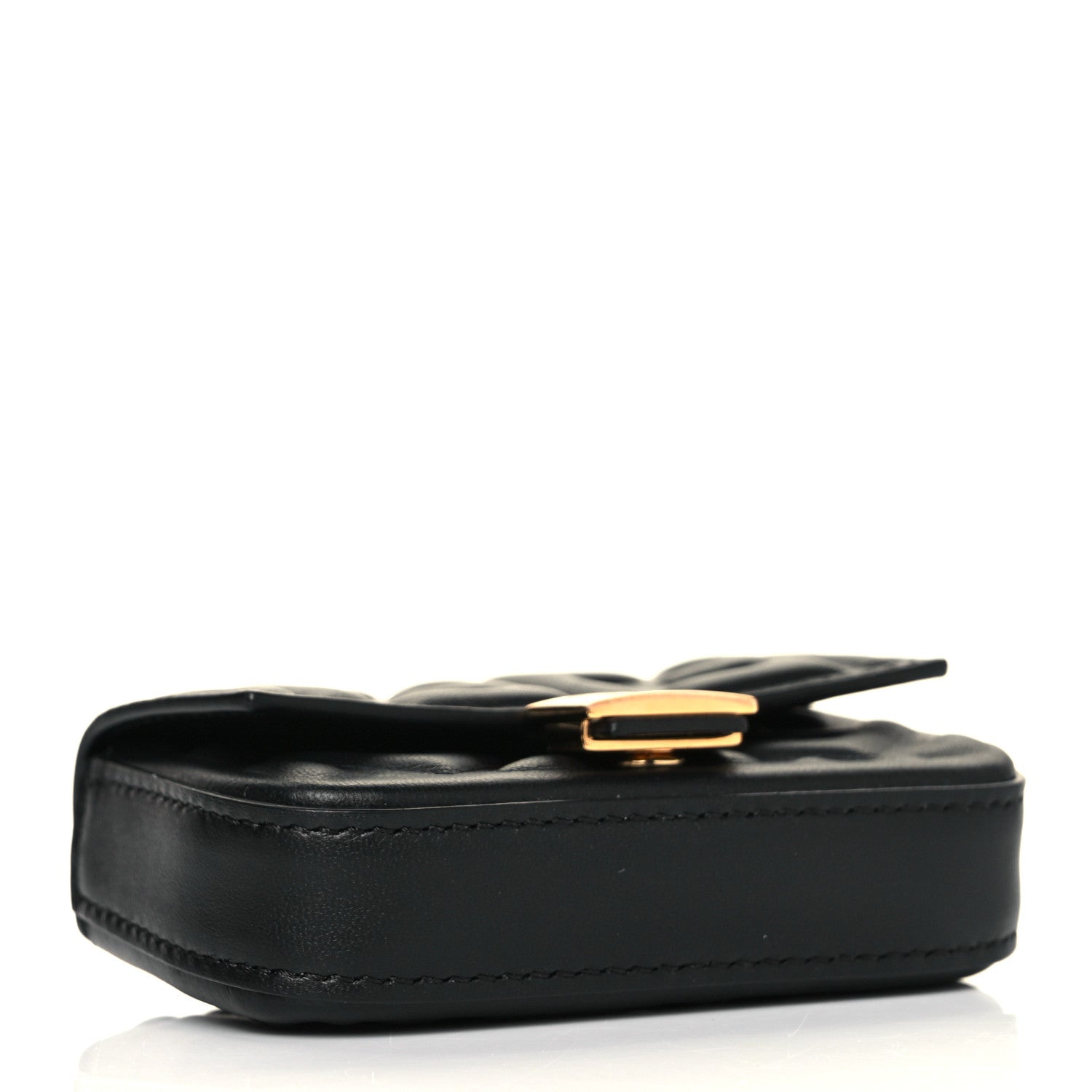 Fendi Nappa Matisse FF Embossed Nano Baguette Charm Black 4 of 10
