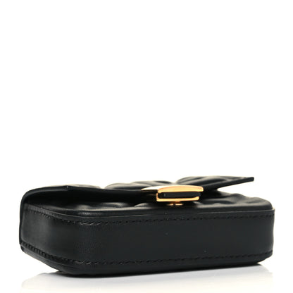 Fendi Nappa Matisse FF Embossed Nano Baguette Charm Black 4 of 10