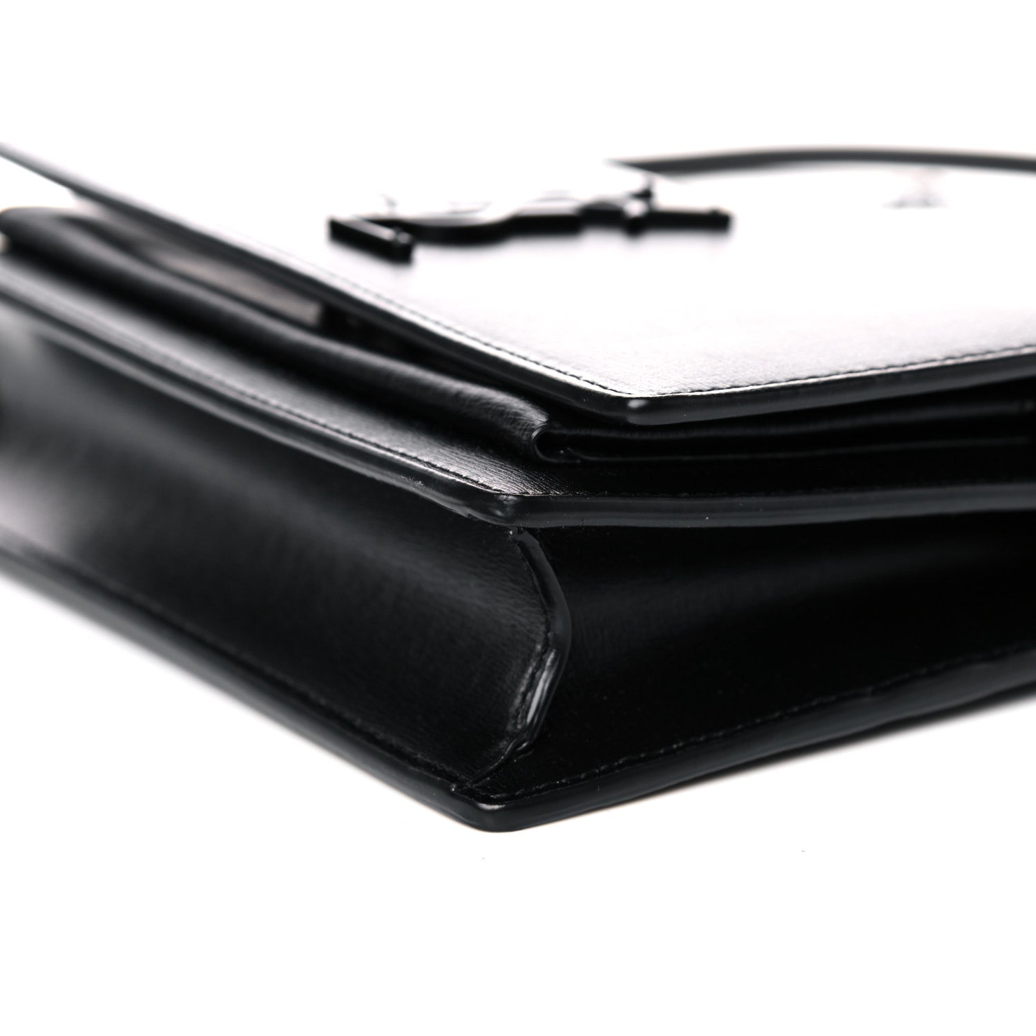 Saint Laurent Calfskin Monogram Sunset Chain Wallet Black 9 of 10