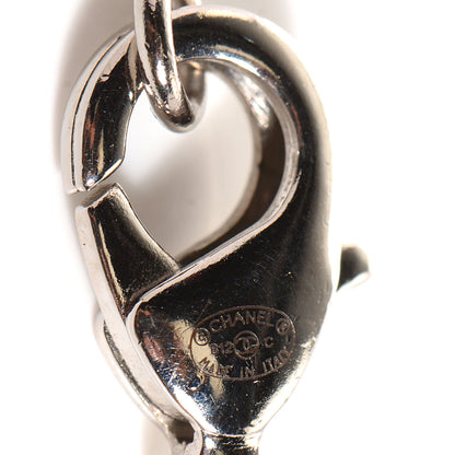 Chanel Crystal Camellia CC Necklace Silver 6 of 7