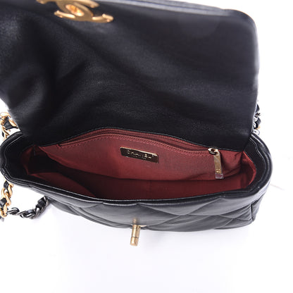 Chanel Lambskin Quilted Medium 19 Flap Black 4 of 8