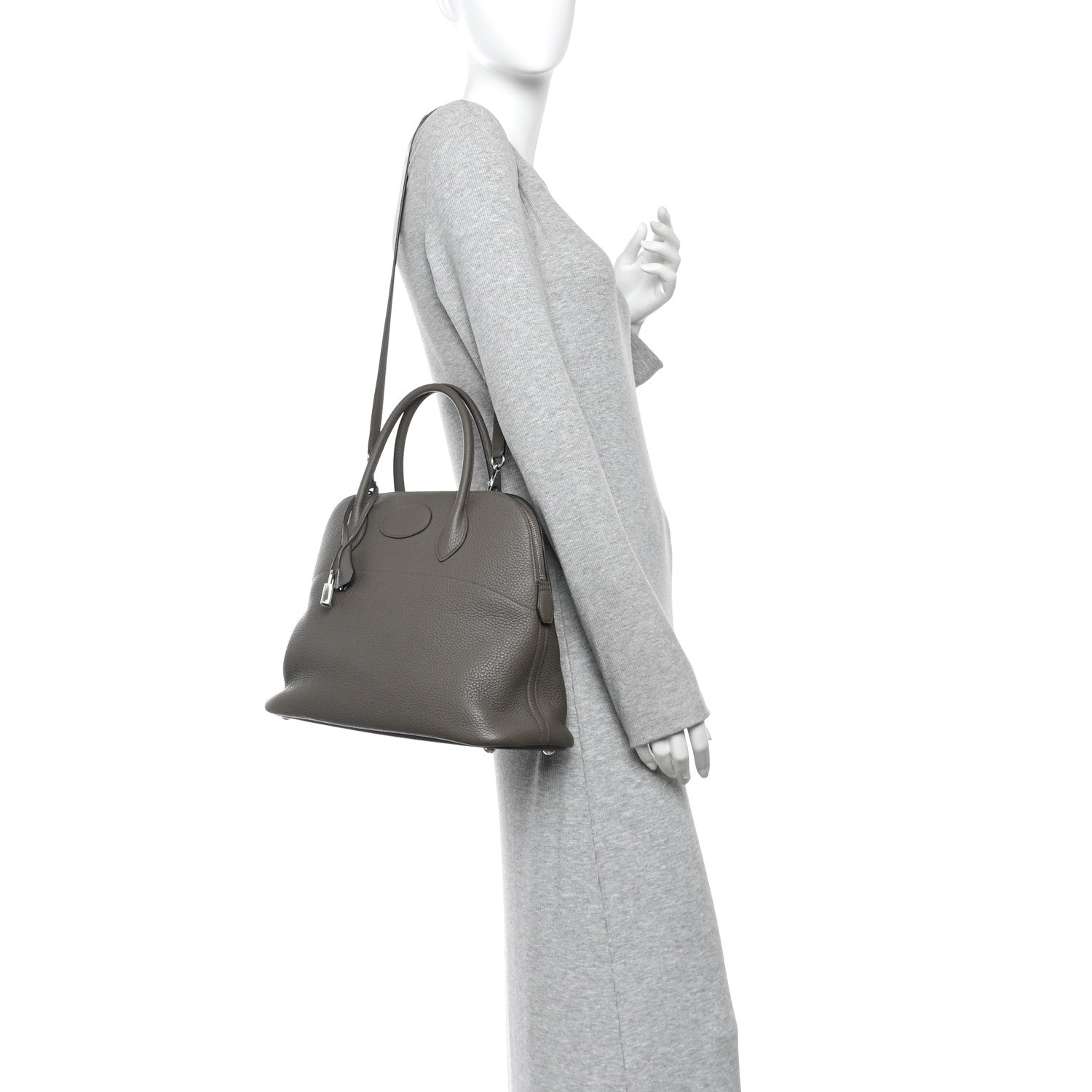 Hermes Taurillon Clemence Bolide 31 Gris Asphalte 2 of 12