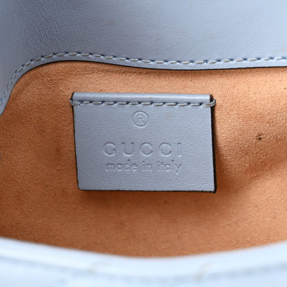 Gucci Calfskin Matelasse Super Mini GG Marmont Shoulder Bag Porcelain Light Blue 6 of 10