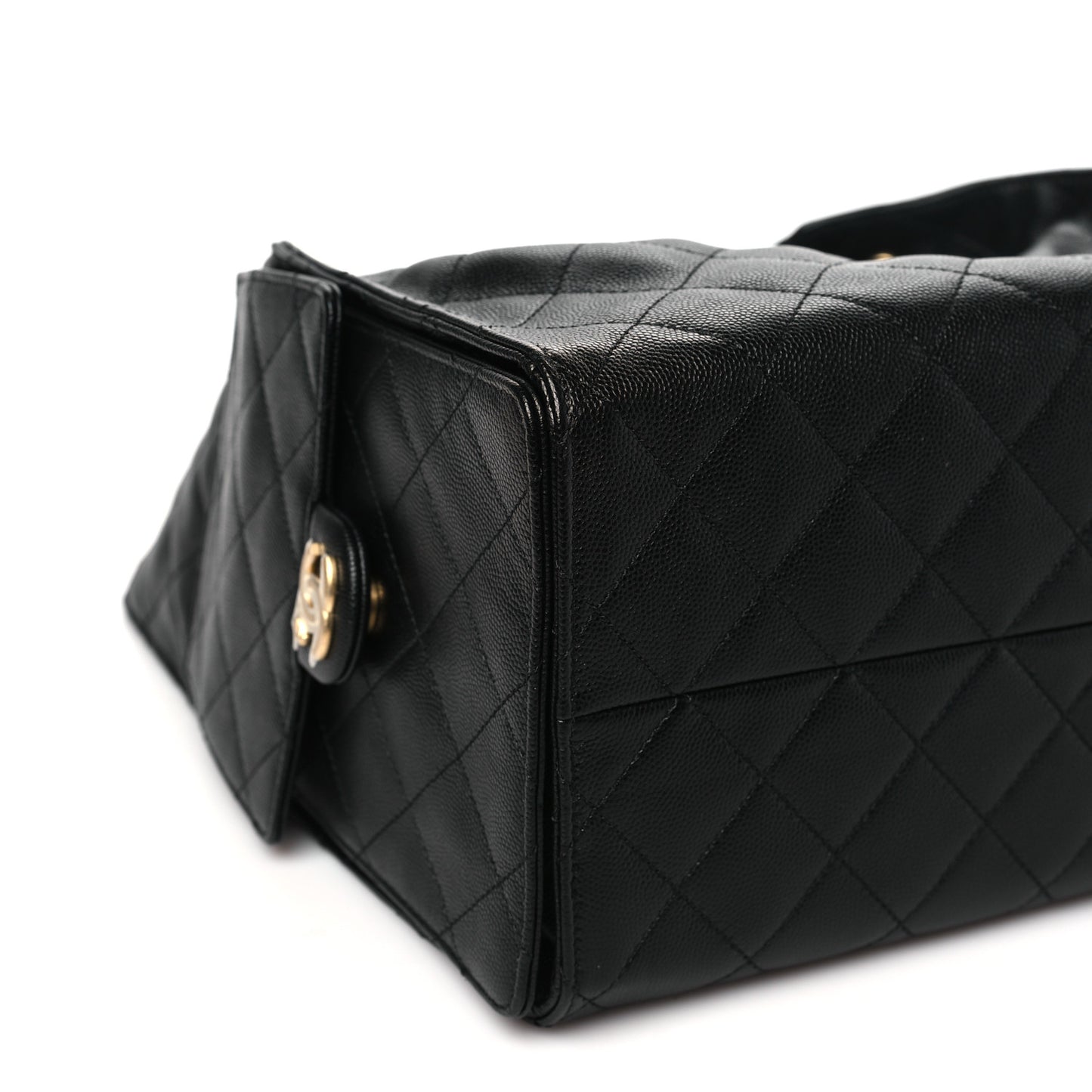 Caviar Quilted Medium Chanel 25 Handbag Black
