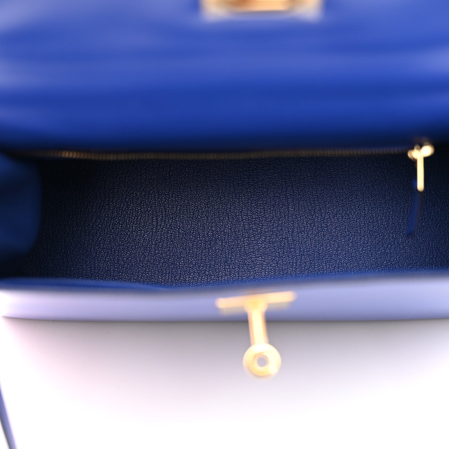 Hermes Tadelakt Kelly Sellier 28 Bleu Electrique 5 of 11