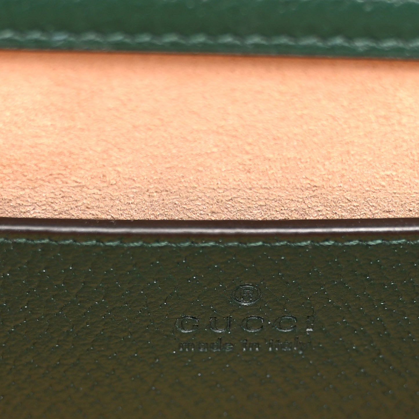 Textured Dollar Calfskin Web Small Diana Tote Bag Vintage Green Powder Pink