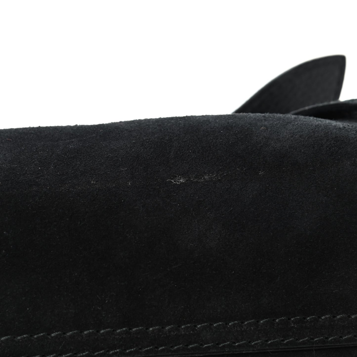 Suede G Square Medium Shoulder Bag Black