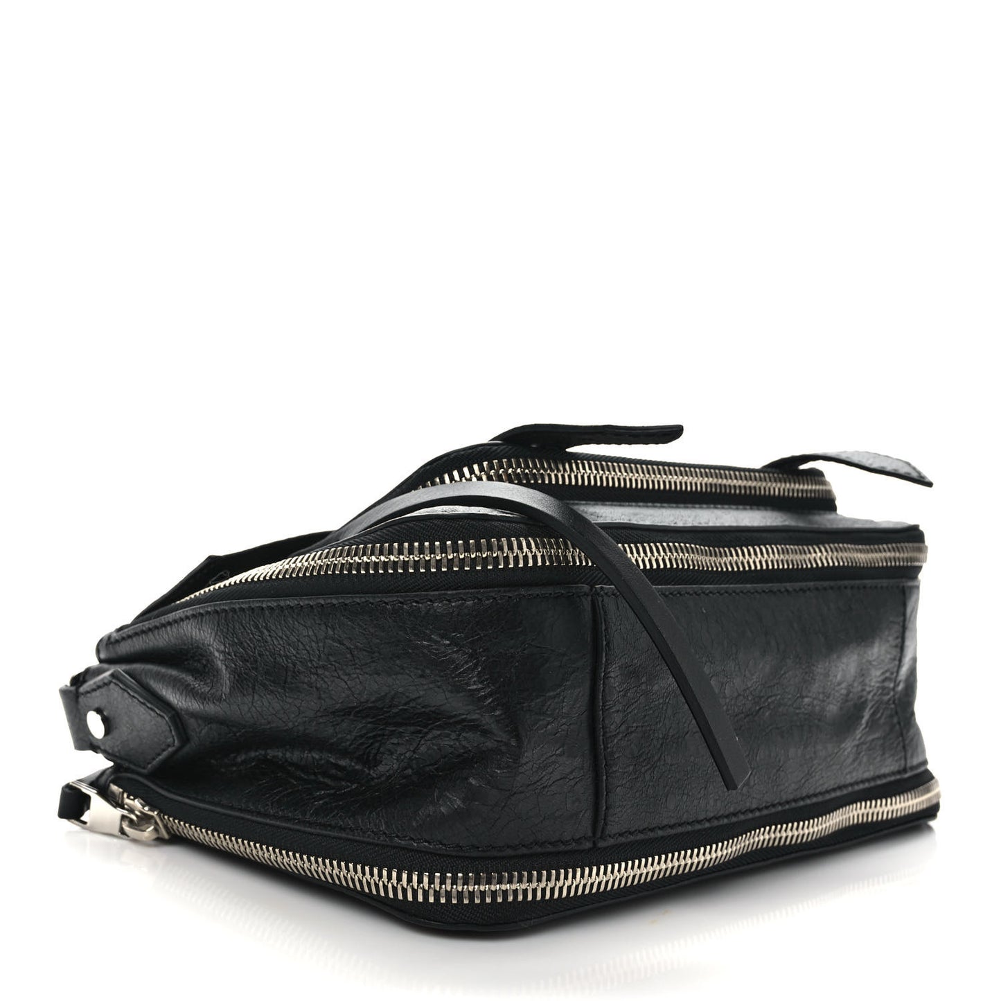 Lambskin Small PS1 Plus Zip Satchel Black