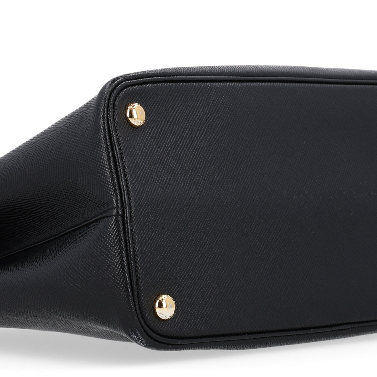Saffiano Cuir Medium Double Bag Black Fuoco