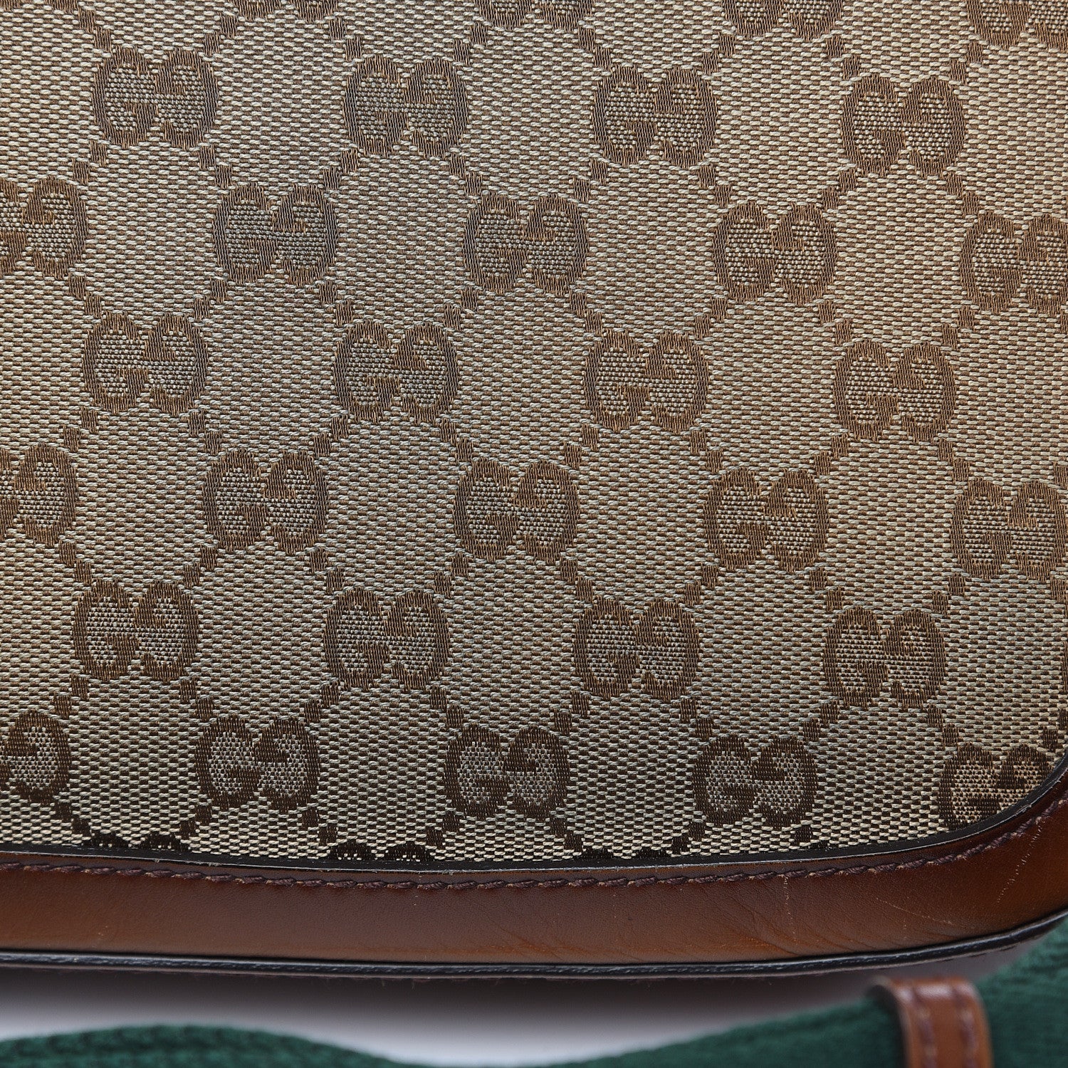 Gucci Monogram Medium Lady Web Shoulder Bag Beige Cuir 15 of 18