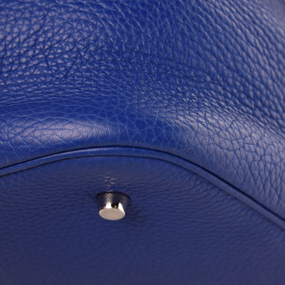 Hermes Taurillon Clemence Picotin Lock TGM Bleu Electrique 13 of 14