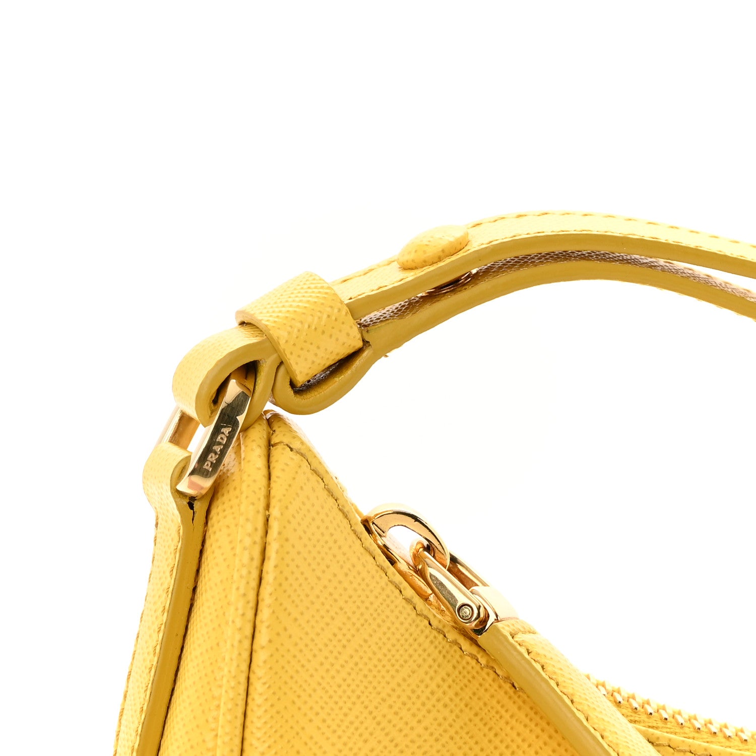 Prada Saffiano Lux Re-Edition Mini Shoulder Bag Soleil 12 of 13