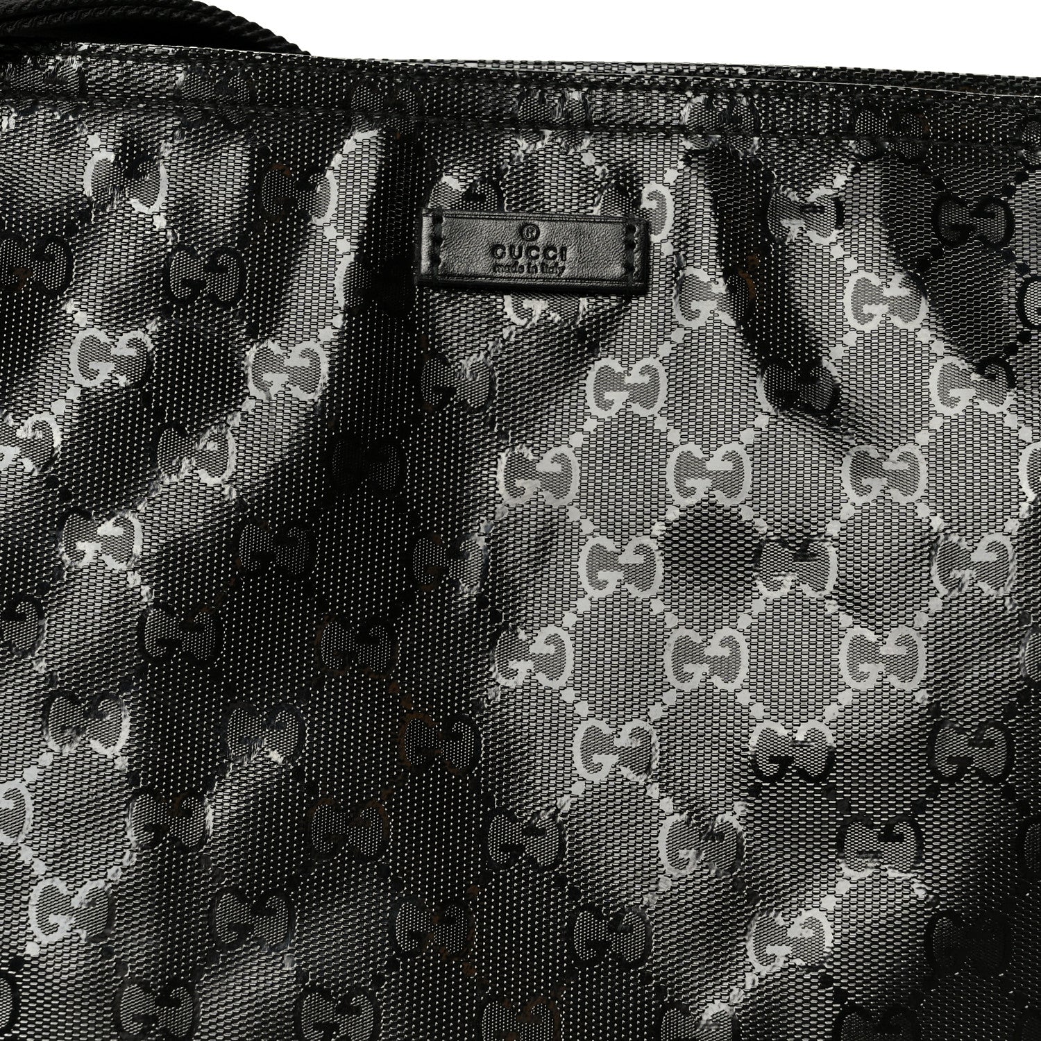 Gucci Imprime Monogram Medium Flat Messenger Bag Black 10 of 12