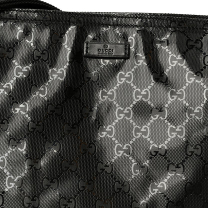 Gucci Imprime Monogram Medium Flat Messenger Bag Black 10 of 12