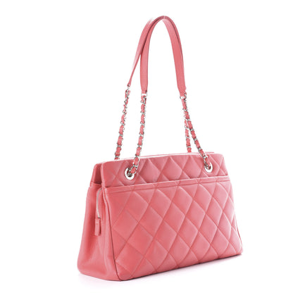 Chanel Caviar Quilted Timeless CC Soft Tote Pink 3 of 11