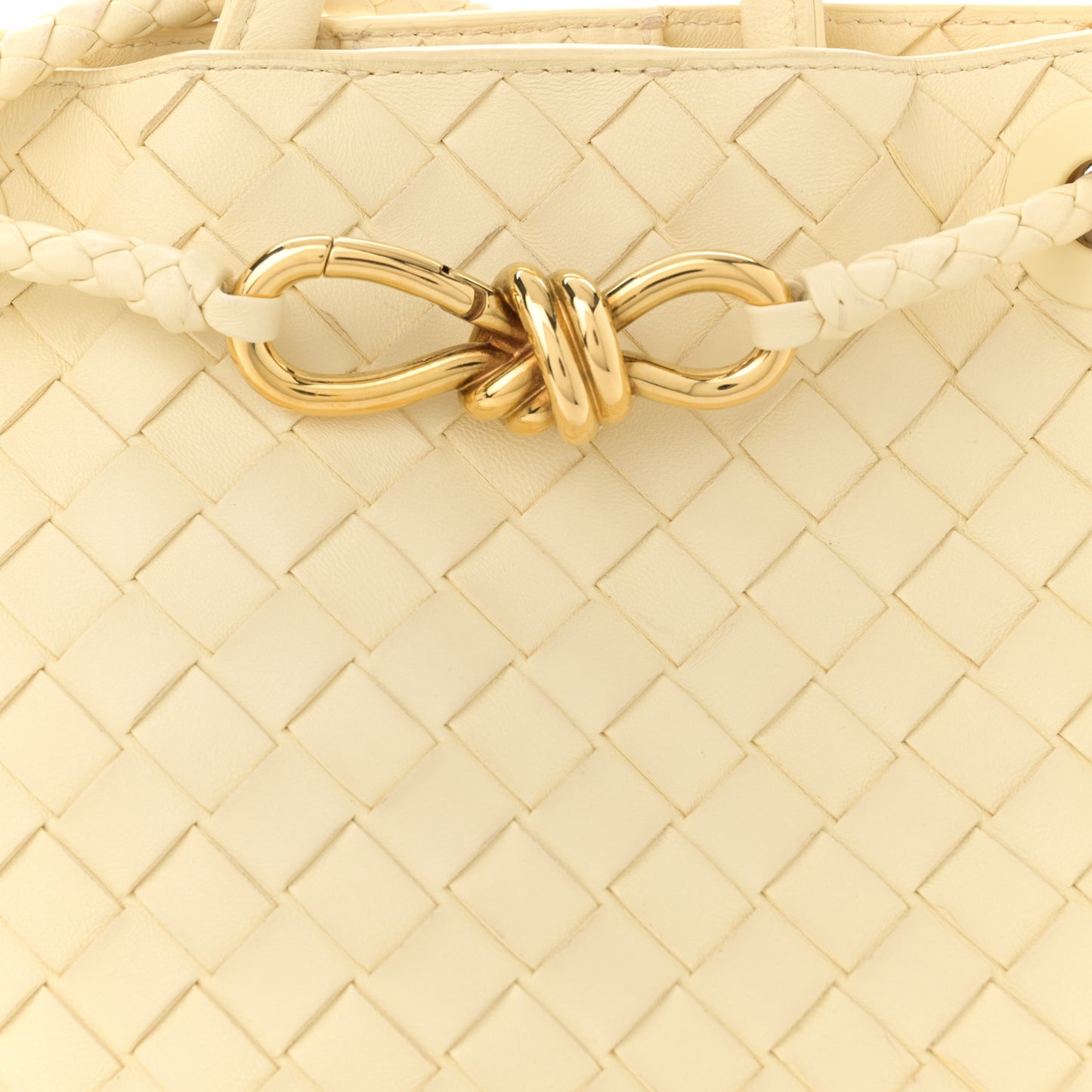 Nappa Intrecciato Small Andiamo Shoulder Bag Chamomile