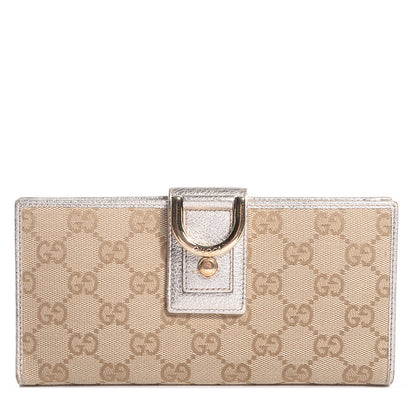 Gucci Monogram D Ring Continental Wallet Silver 1 of 7