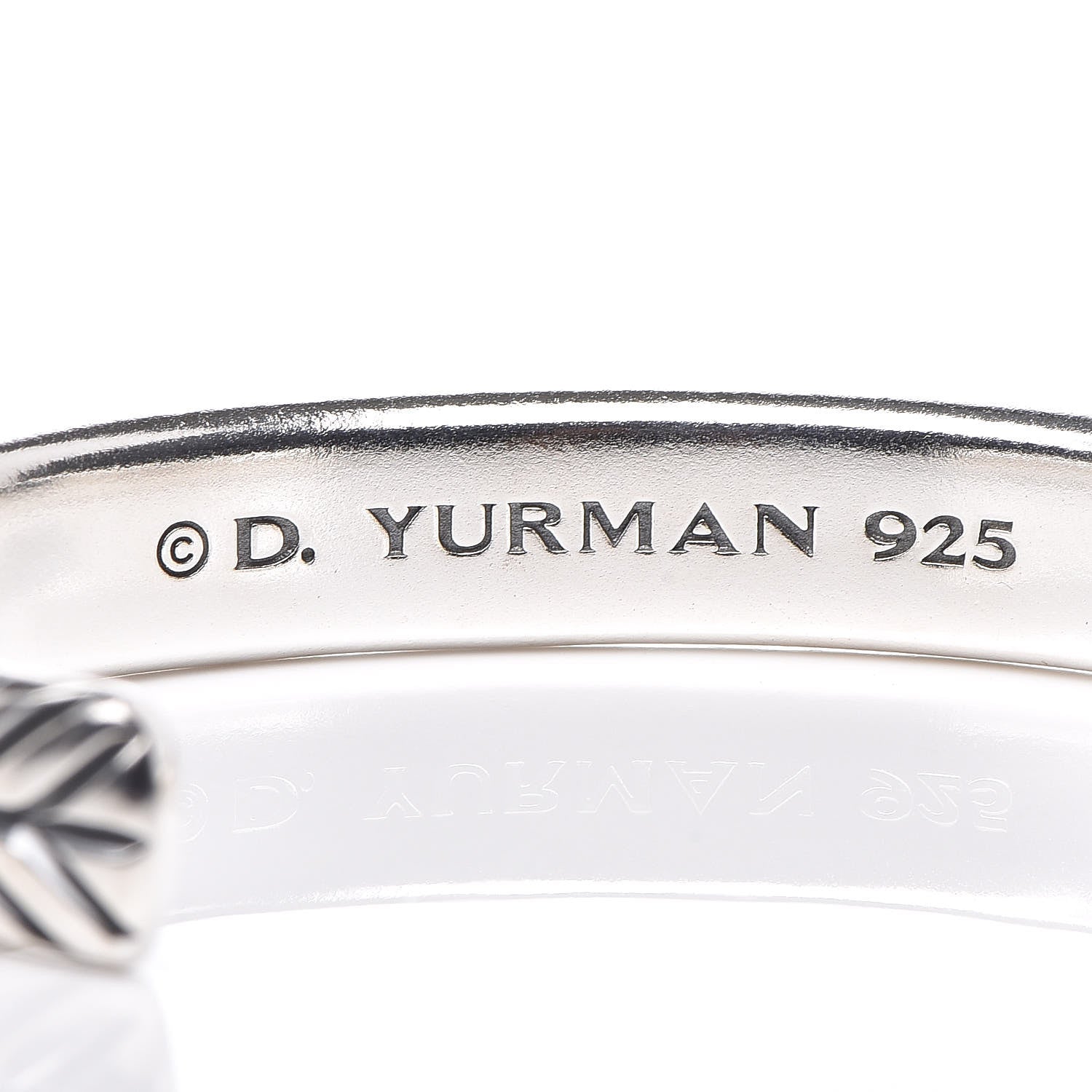 David Yurman Sterling Silver Black Diamond Chevron Cuff Bracelet 4 of 4
