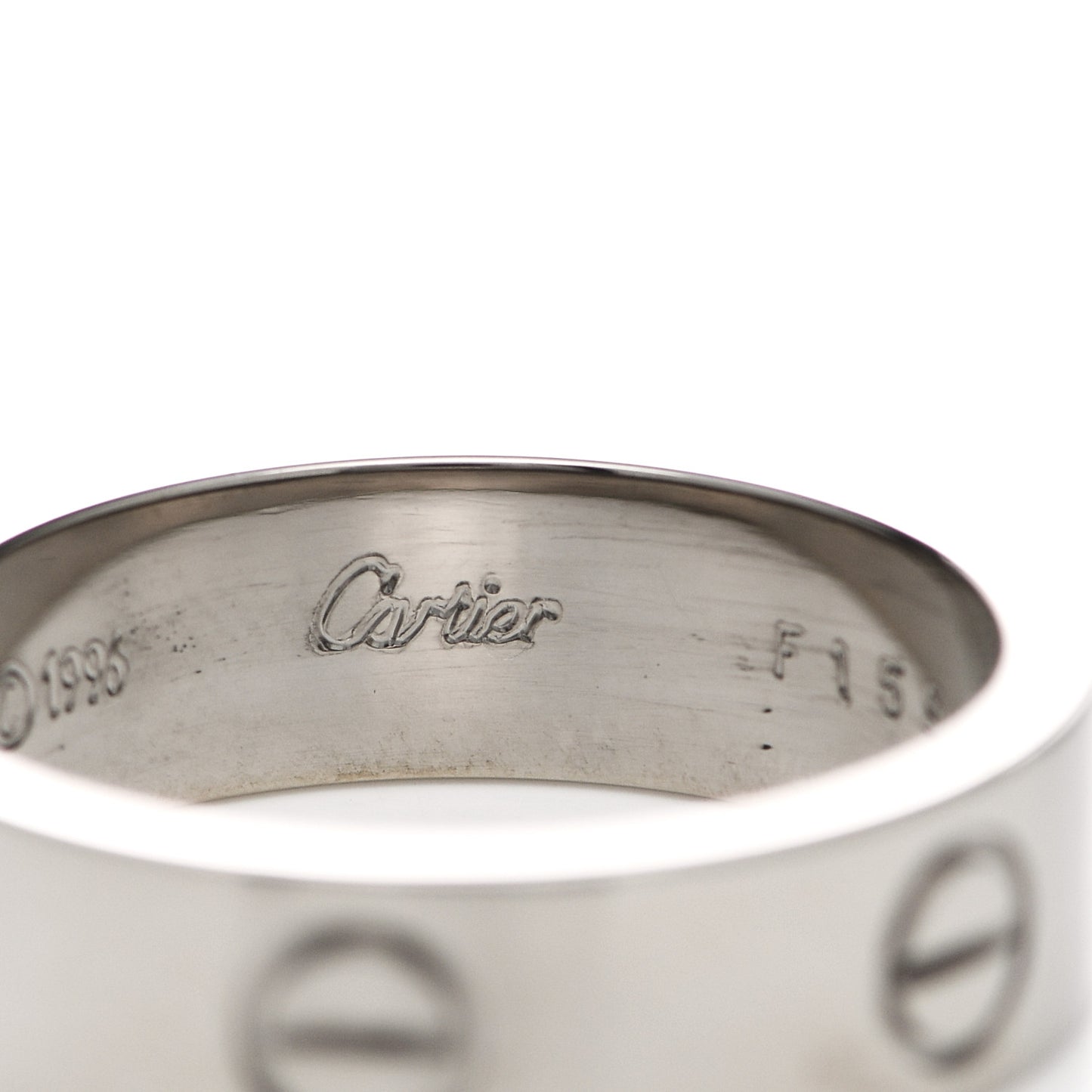 18K White Gold 5.5mm LOVE Ring 58 8.5